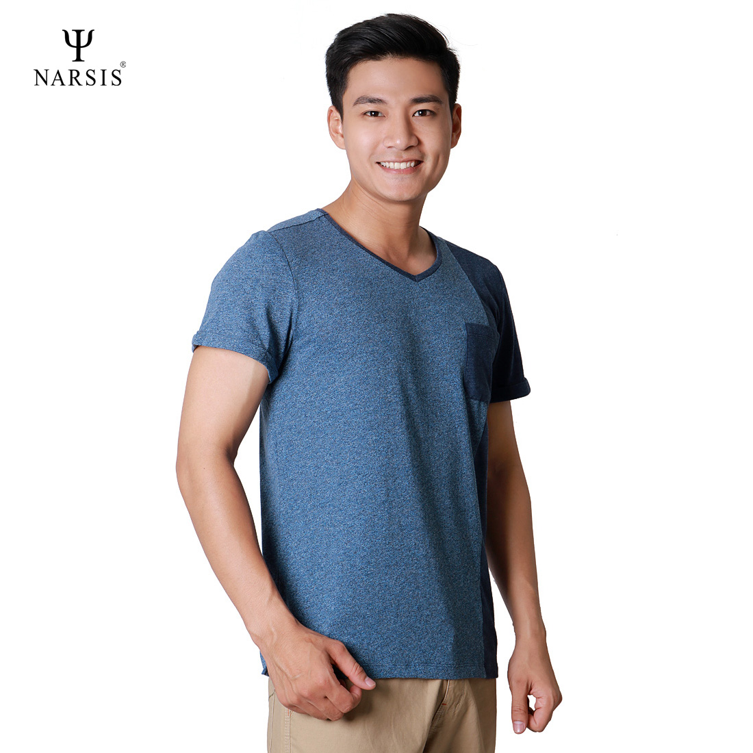 ÁO NAM CT NARSIS D8052 NARSIS CHẤT LIỆU THOÁNG MÁT, DỄ CHỊU, THOẢI MÁI CẢ NGÀY, DỄ VẬN ĐỘNG