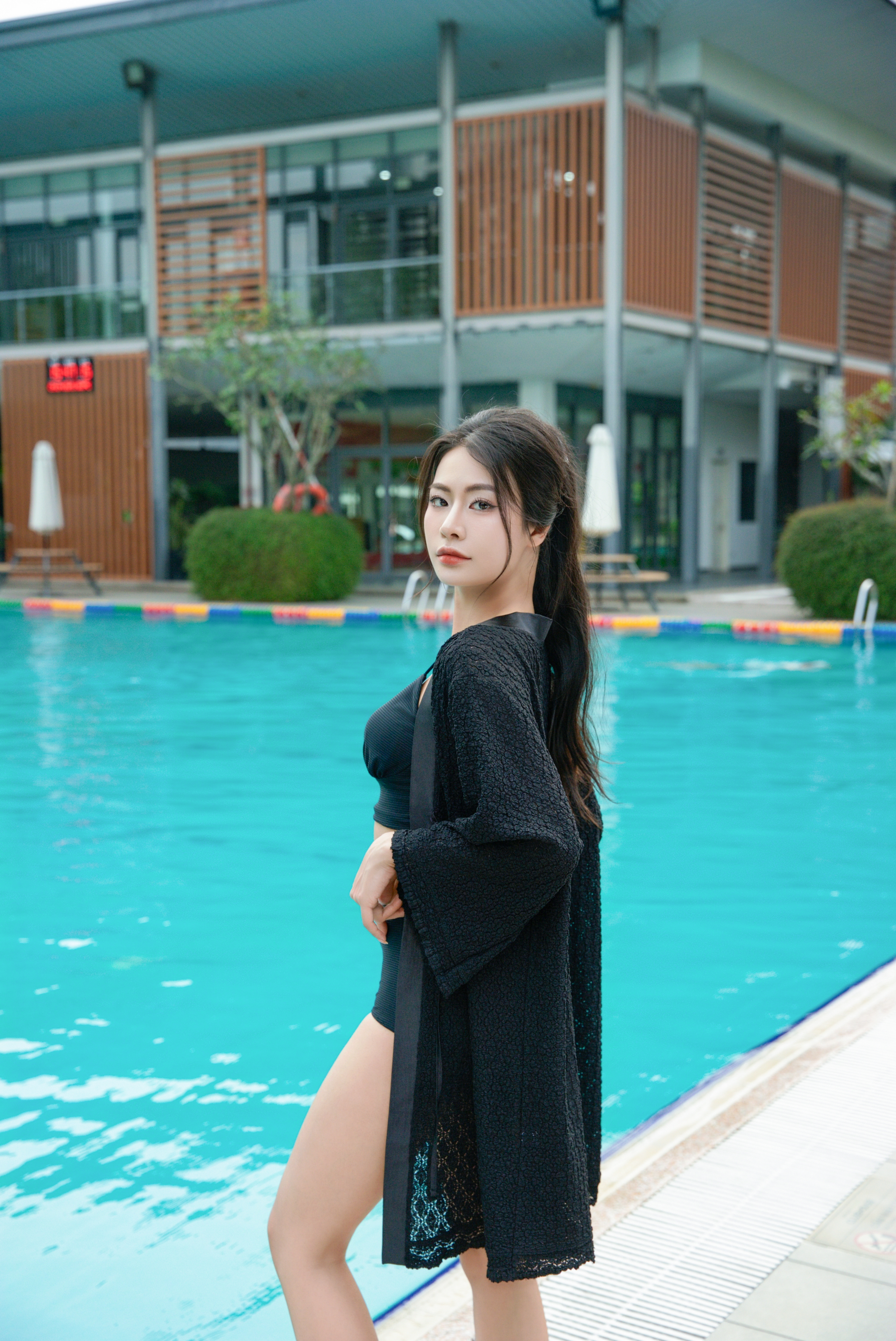 Áo Choàng Lưới Đi Biển Narsis, Dài Tay, Xuyên Thấu, Mặc Ngoài Bikini, Dáng Rộng, Phong Cách Gợi Cảm A25015_thumbnail_5