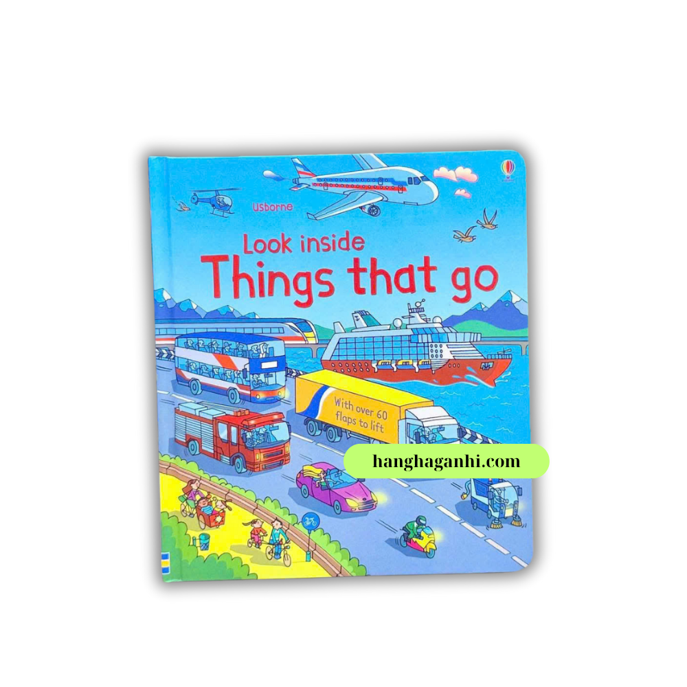 Sách lật mở Usborne Lift-the-flap Look Inside Things that Go