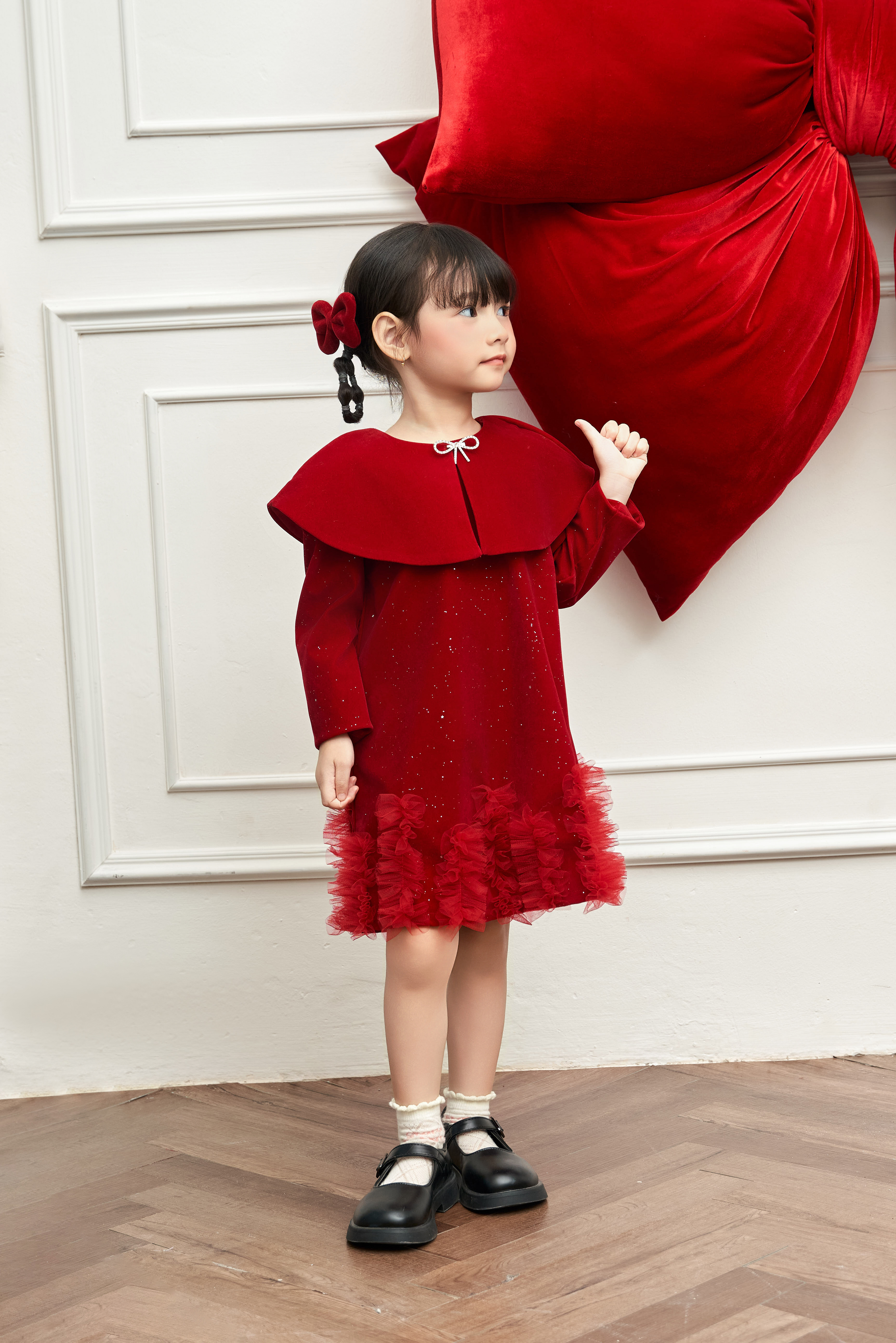 Váy nhung sequin kèm áo choàng_thumbnail_1