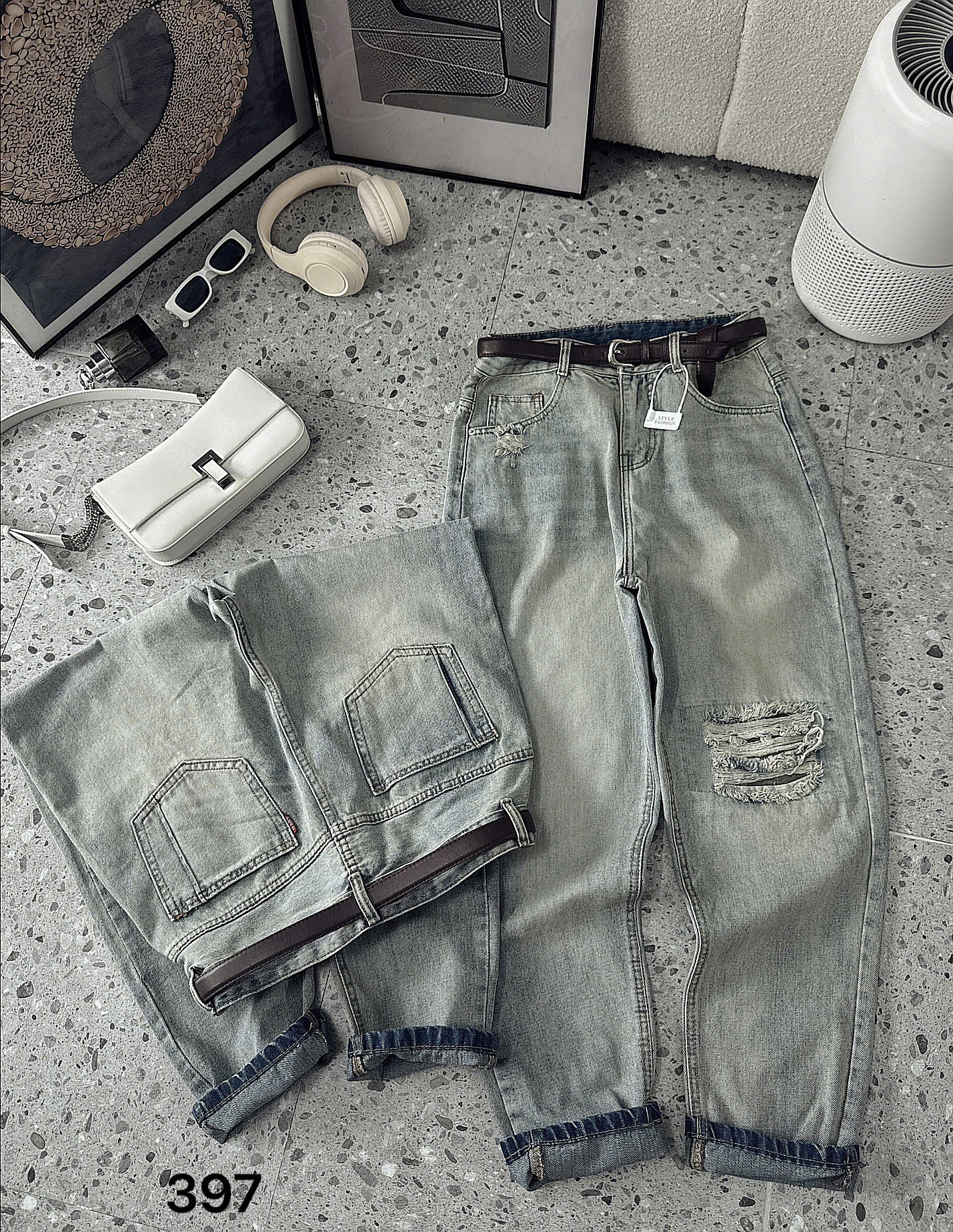 BIGSIZE-Quần baggy rách gối T- QJ397_thumbnail_5