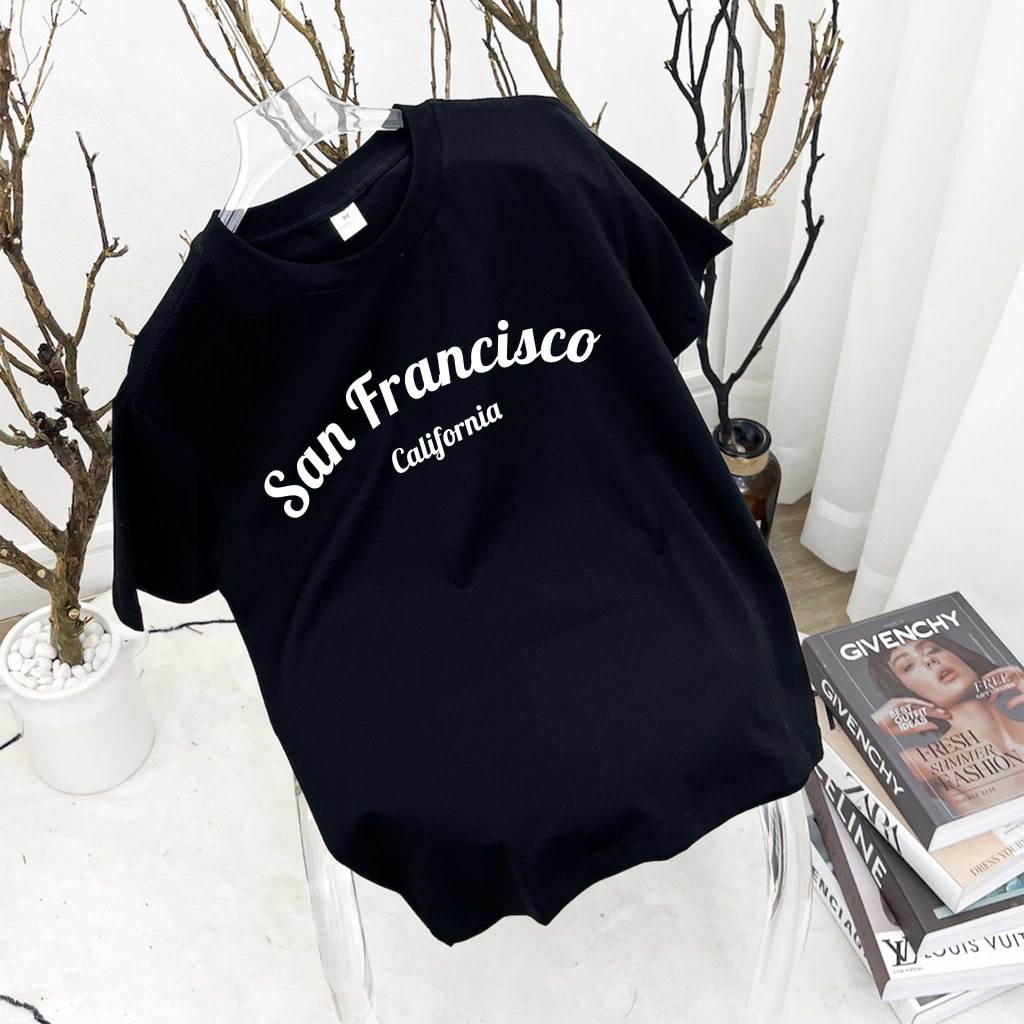 Áo thun nữ form vừa regular ARD540 Miucho Chic cotton cổ tròn in typography_thumbnail_0