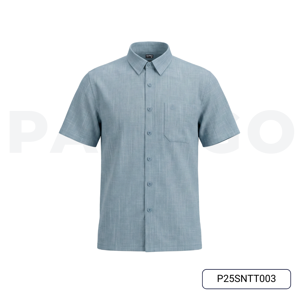 Áo sơ mi nam Trung niên thêu logo PAPAGO tay ngắn lai ngang - P25SNTT002_thumbnail_11