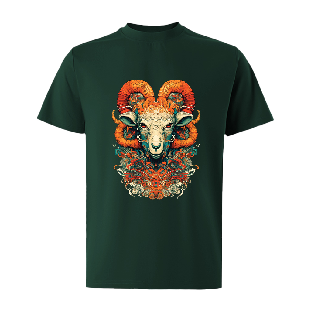 Áo thun nam form rộng 12 con giáp tuổi Mùi ATD484 Miucho Iconic cotton cổ tròn in graphic_thumbnail_10