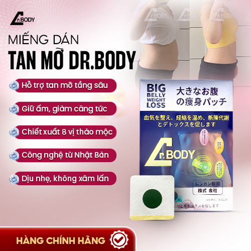 [MUA 3 TẶNG 1] MIẾNG DÁN NGẢI CỨU DR.BODY SIẾT EO ĐỐT CHÁY MỠ BỤNG GIỮ ẤM HIỆU QUẢ (HỘP 10 MIẾNG)