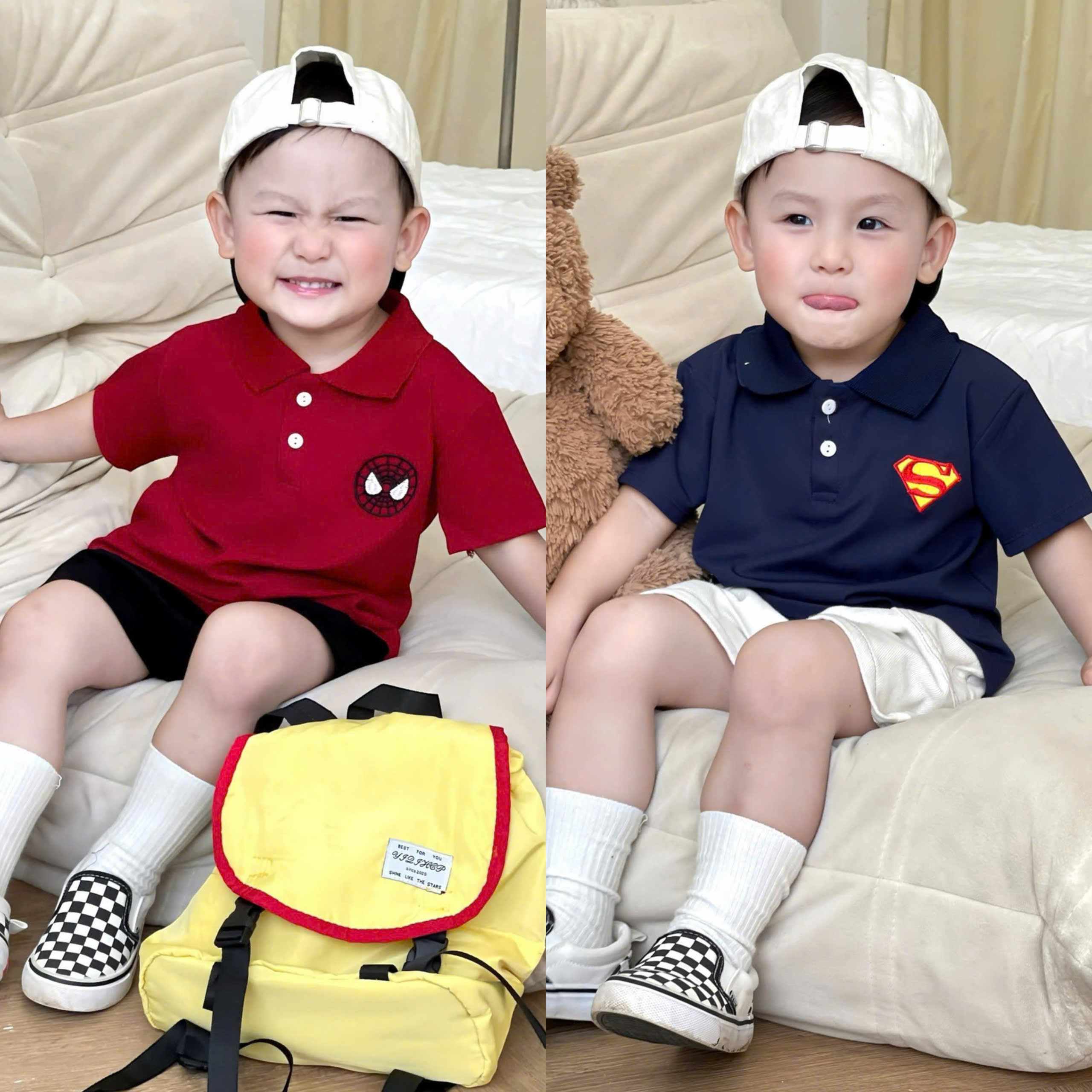 R78 SET 2 ÁO POLO NHỆN VÀ SIÊU NHÂN S- A106.285