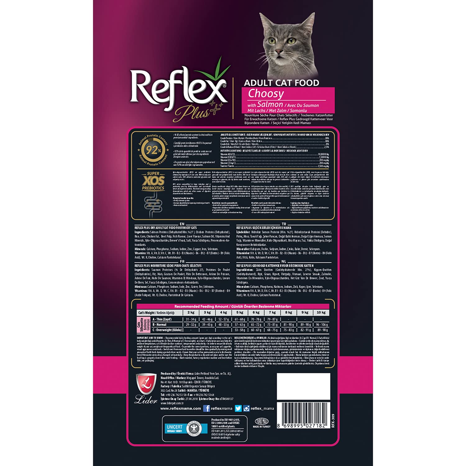 Thức ăn cho mèo Reflex Plus Adult Cat Food Choosy Salmon (vị cá hồi) 1,5kg_thumbnail_2