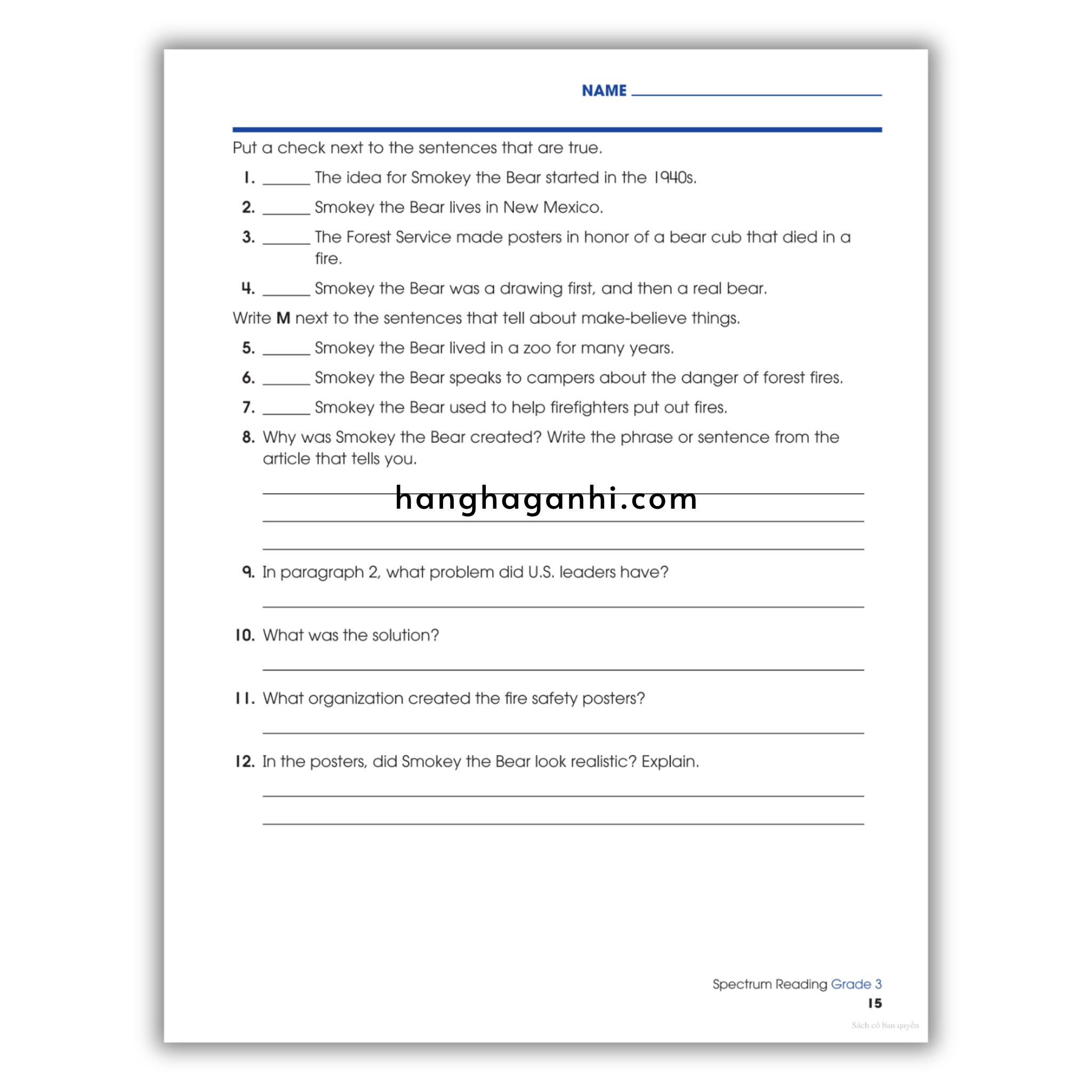 Sách Spectrum Reading Workbook Grade 3_thumbnail_11