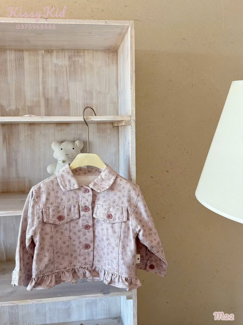 (M22) Áo khoác kaki hoa nhí 2 túi giả Shigluar_thumbnail_0