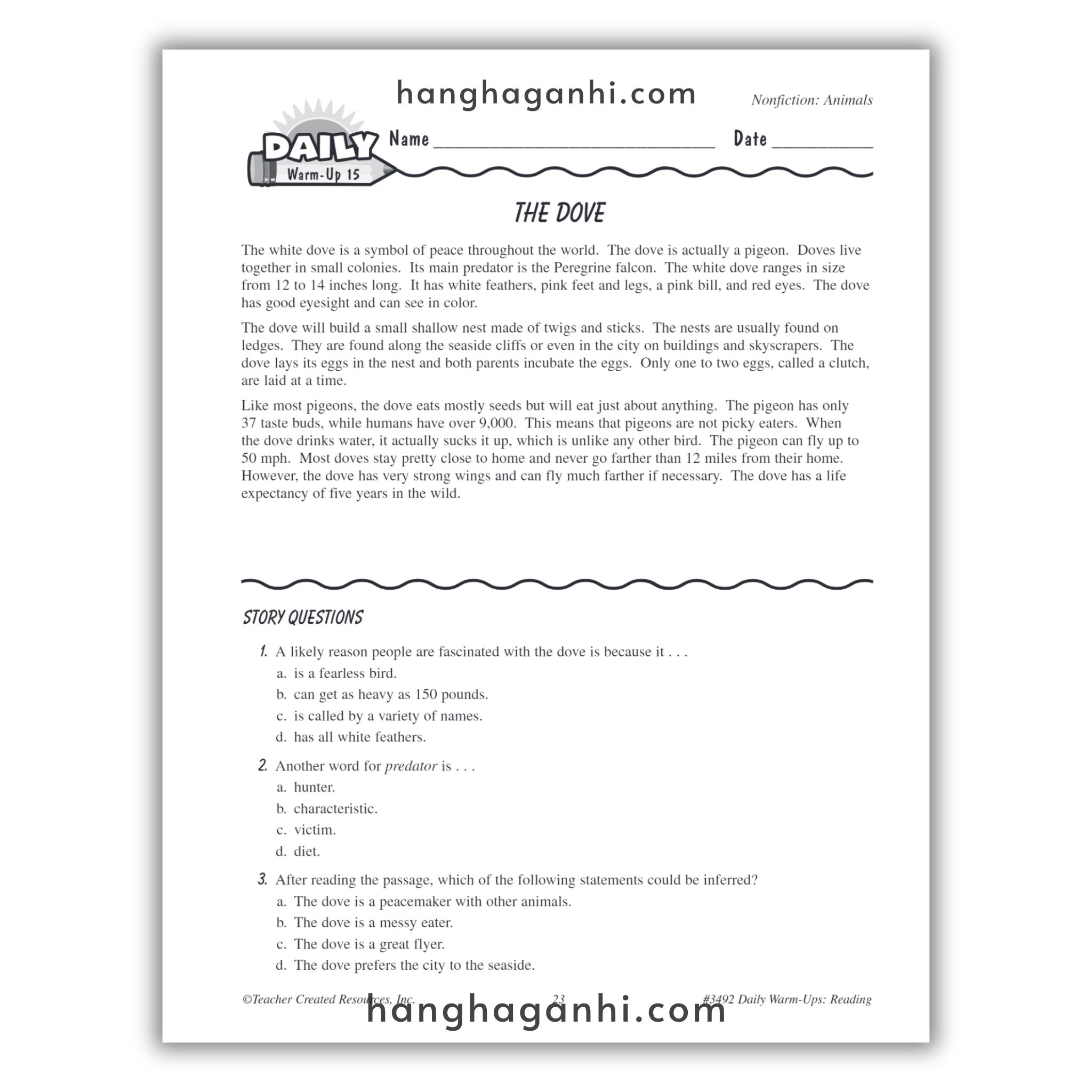 Sách Daily Warm Ups Reading Grade 6_thumbnail_7