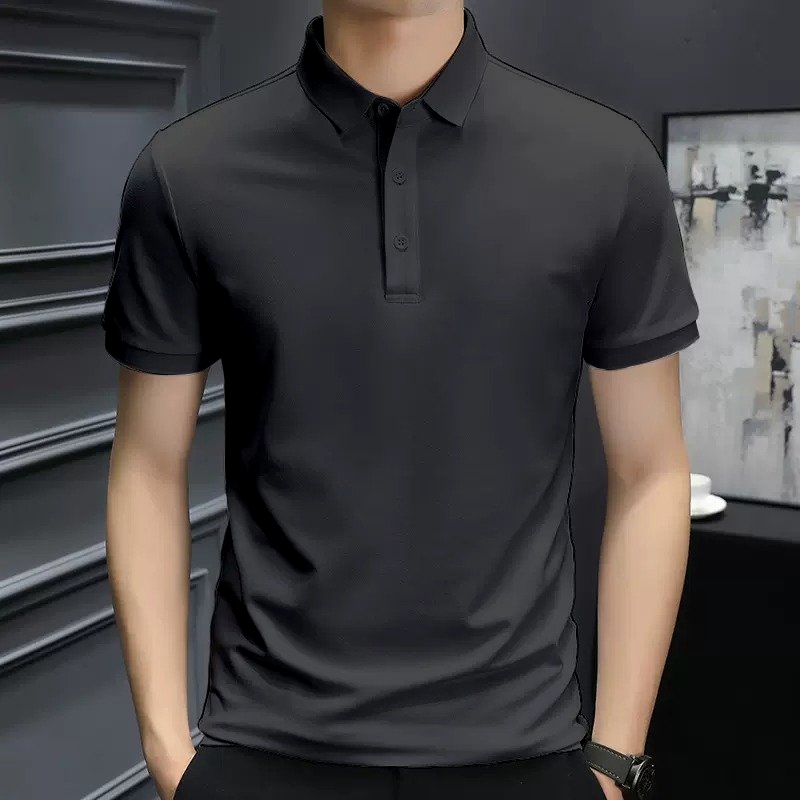 Áo polo nam trơn form vừa PLCST01 vải cá sấu poly cổ trụ thoáng mát Miucho Iconic_thumbnail_8