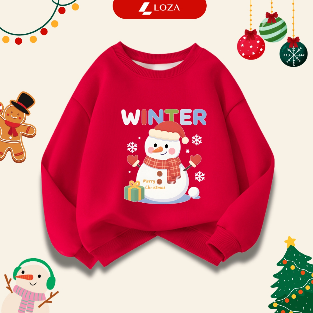 Áo nỉ Noel cho bé trai, bé gái - Loza Kids IN014_thumbnail_7