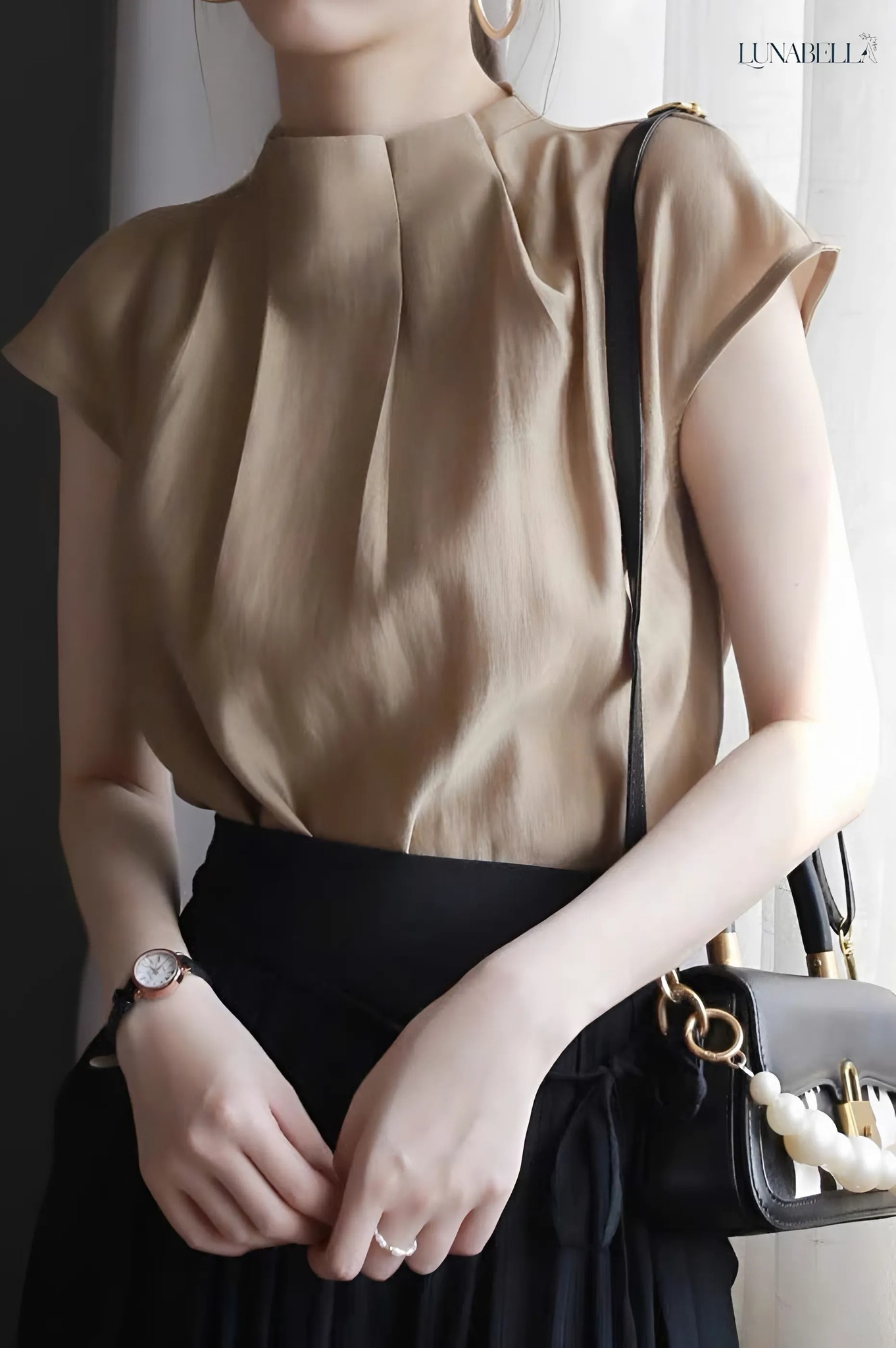 Áo ngắn tay DESI màu NÂU