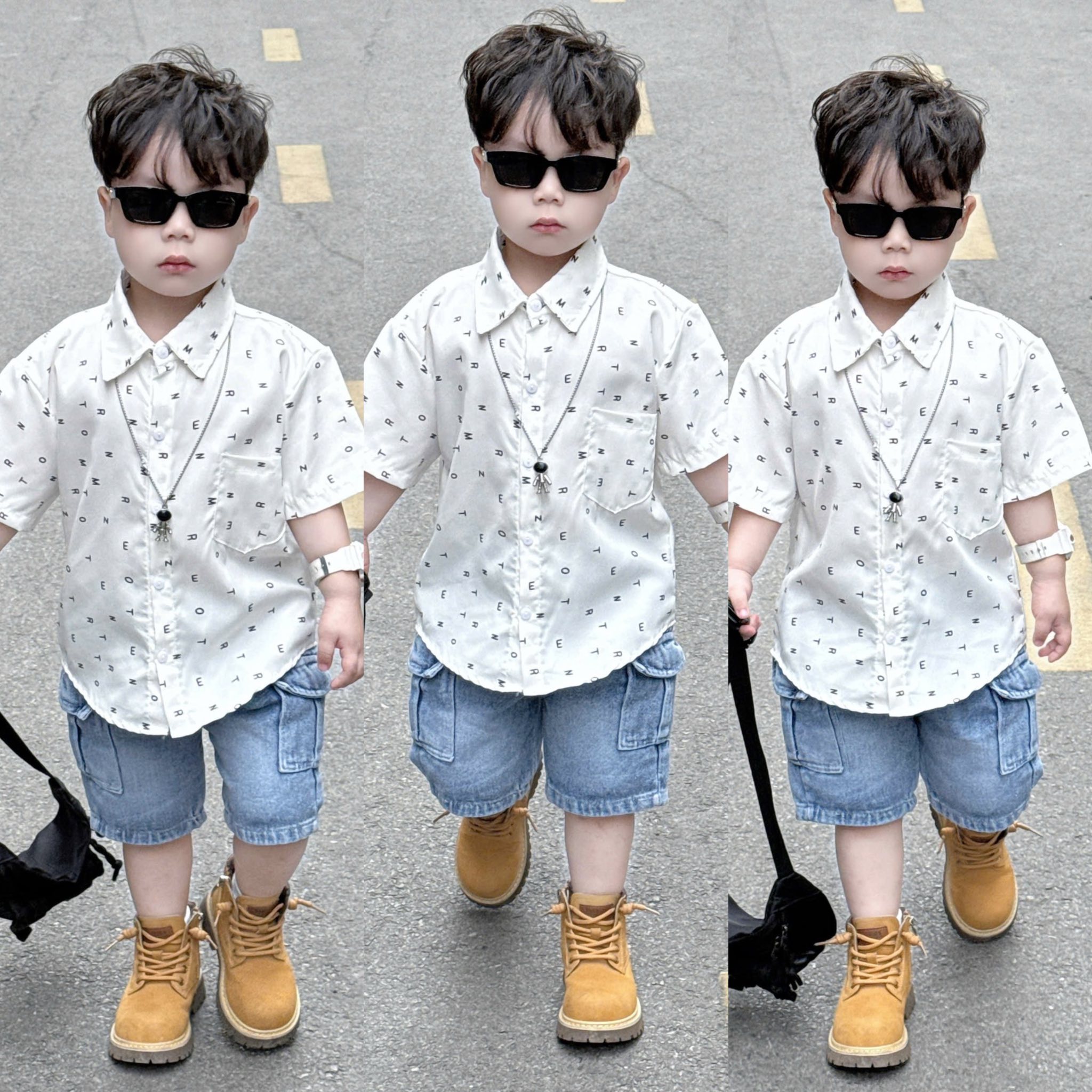 B15 BỘ SƠ MI QUẦN BÒ CỘC CHỮ- A108.317