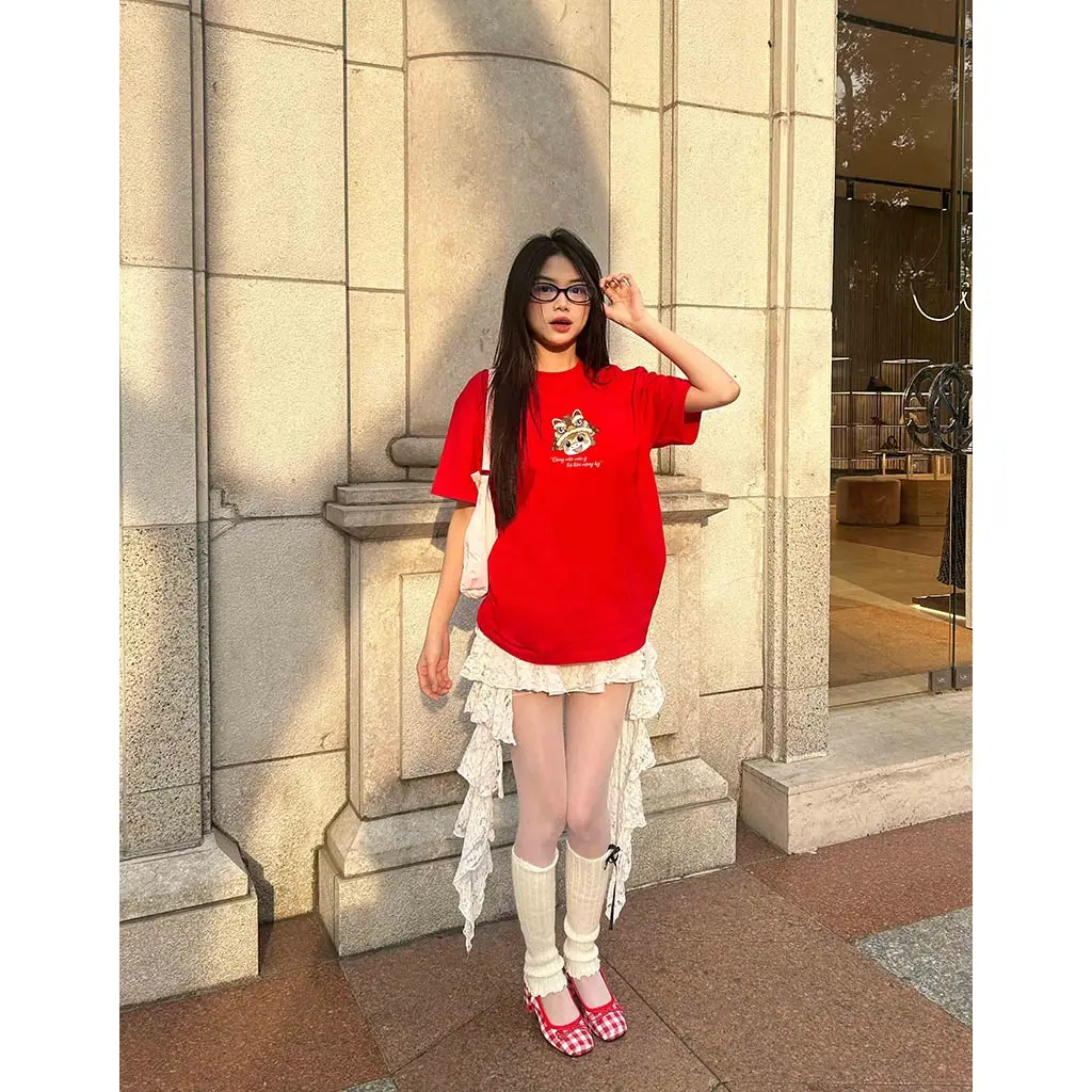 Áo thun nam nữ form rộng Miucho vải cao cấp thấm hút thoáng mát lời chúc ngày tết 2917_thumbnail_4