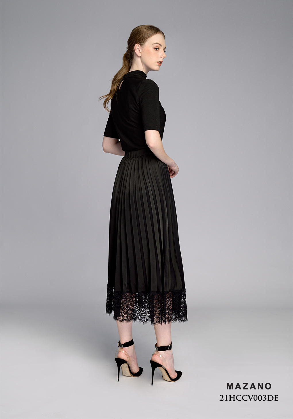 Chân váy xoè vải lụa phối gấu chân ren_thumbnail_2