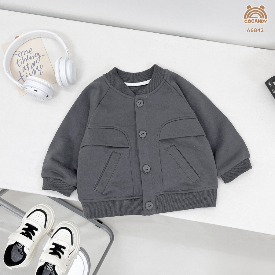 Áo khoác bomber XÁM CHÌ súp túi_thumbnail_5