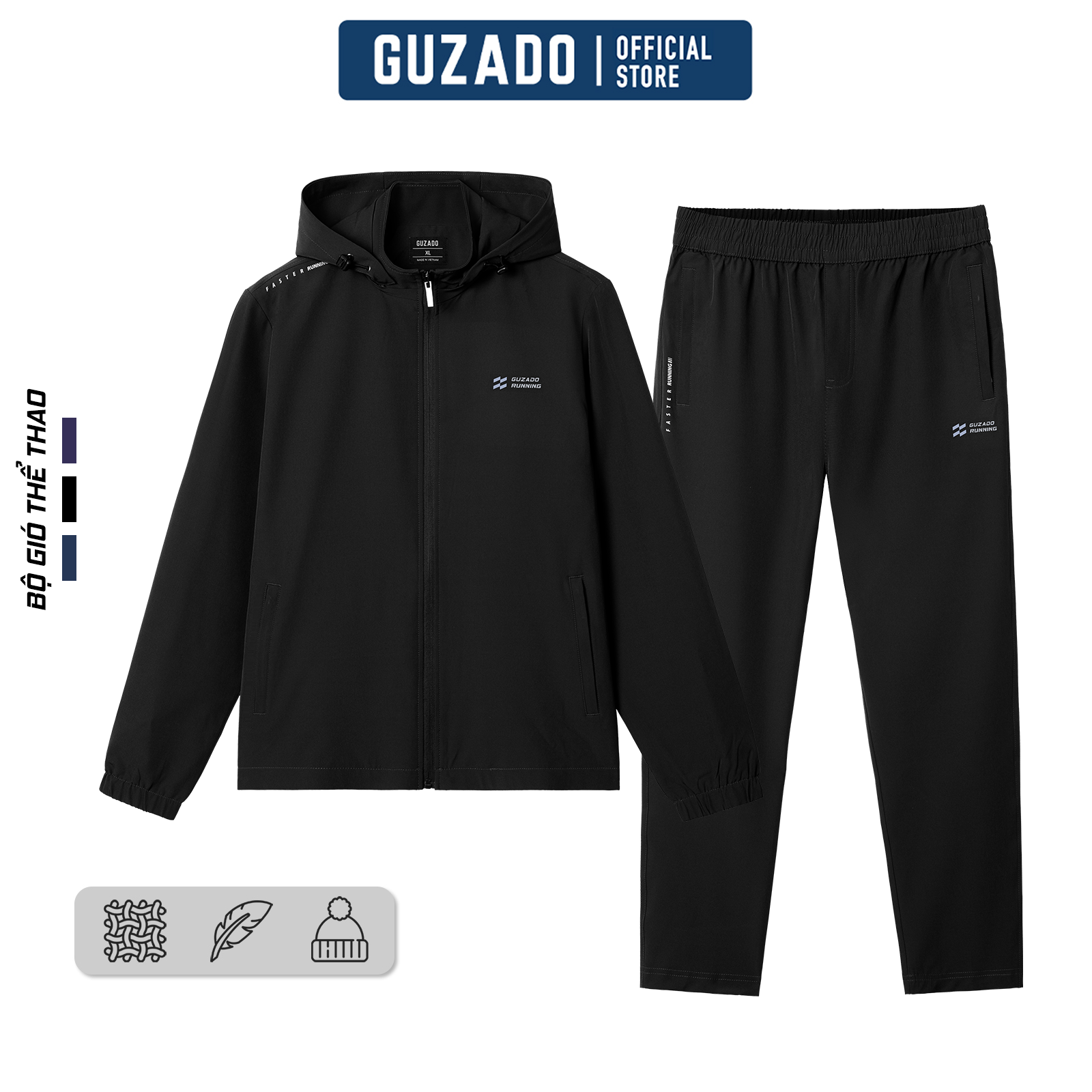 Bộ Quần Áo Nam Thu Đông GUZADO Chống Gió, Chống Nước, Giữ Ấm Giữ Nhiệt Tốt GBG01