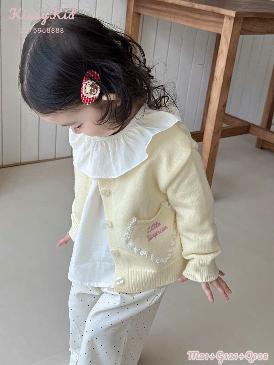 (M31) Áo cardigan vàng mỡ túi tim 2 bên XTPP_thumbnail_0