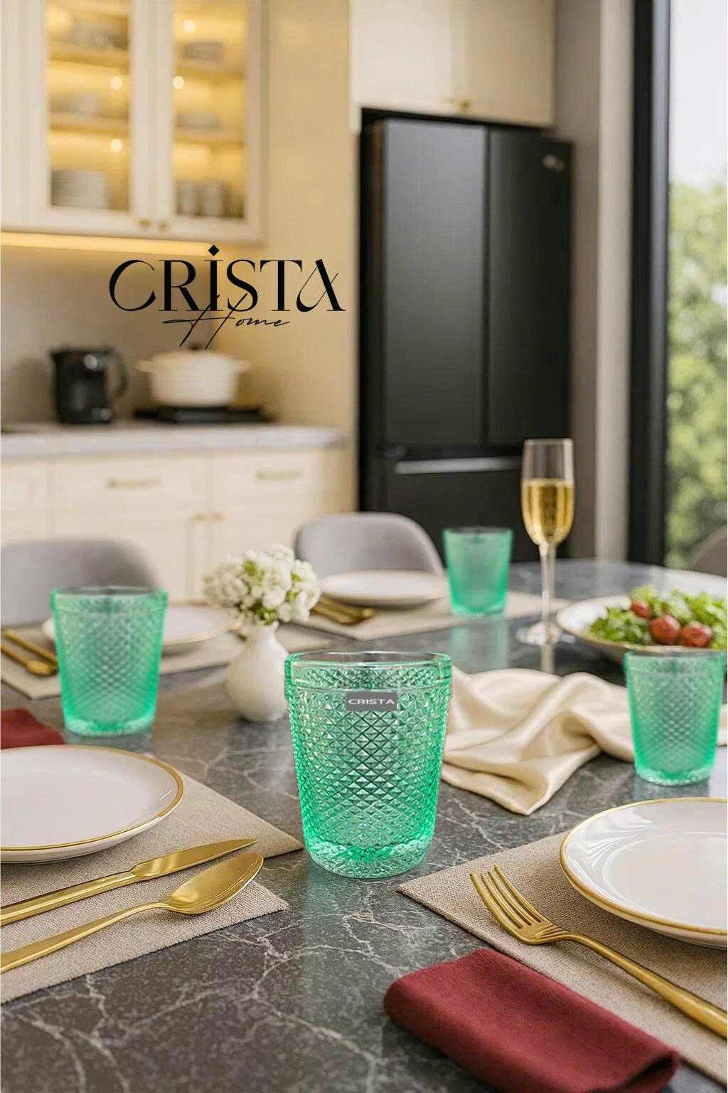 Bộ 4 cốc thủy tinh CRISTA HOME  vân kim cương 300ml_thumbnail_41