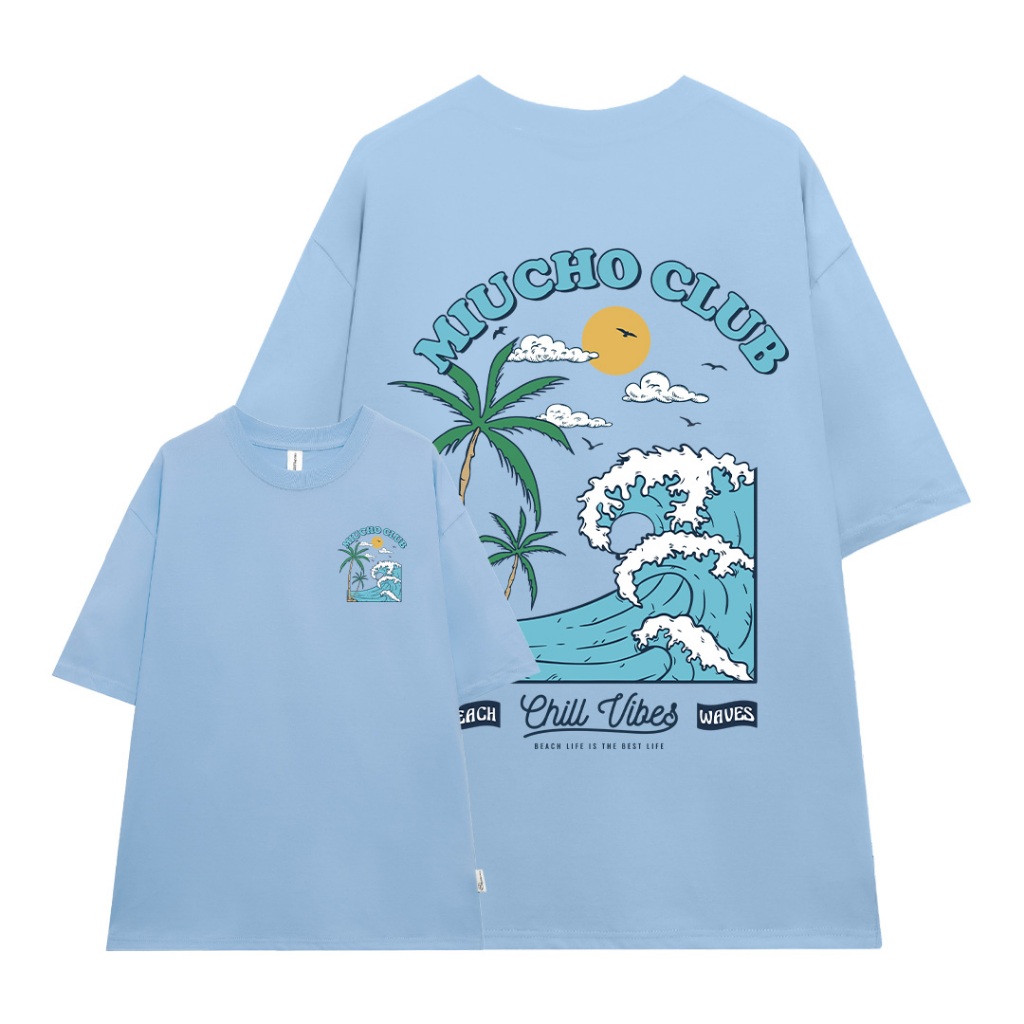 Áo phông nam mùa hè đi biển form rộng nhiều màu ATD1034 Miucho Man tay ngắn cổ tròn in mix_thumbnail_13