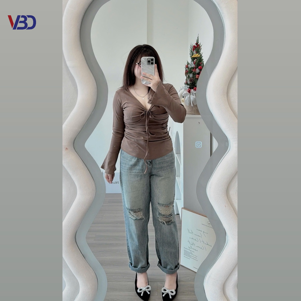 Quần baggy lưng thun rách kiểu bigsize QJ360 dành cho nàng béo mập từ 55-90kg_thumbnail_8