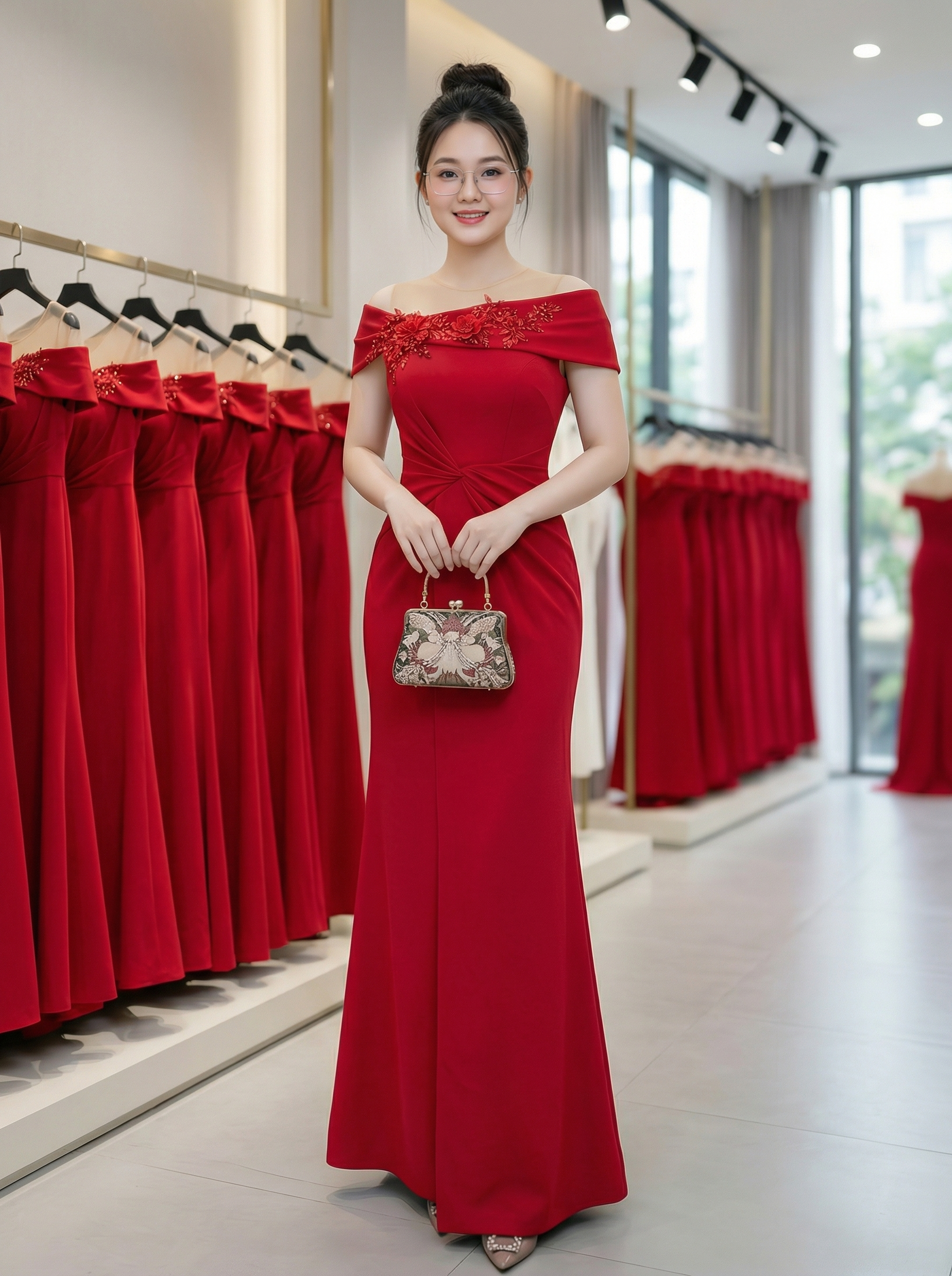 Đầm dạ hội dự tiệc  phối ren hoa cao cấp_thumbnail_6