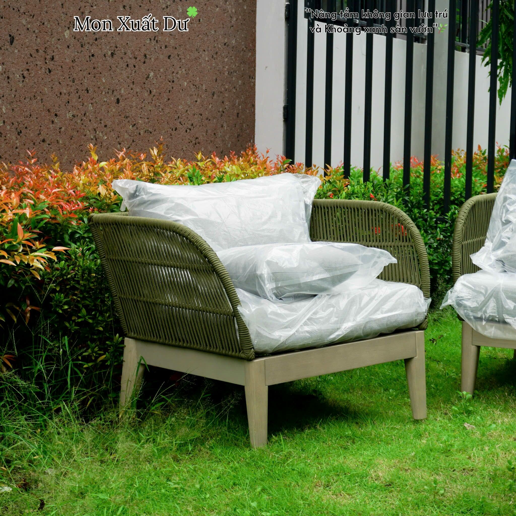 GHẾ ĐƠN NGOÀI TRỜI ARTICLE KOTELU XANH RÊU