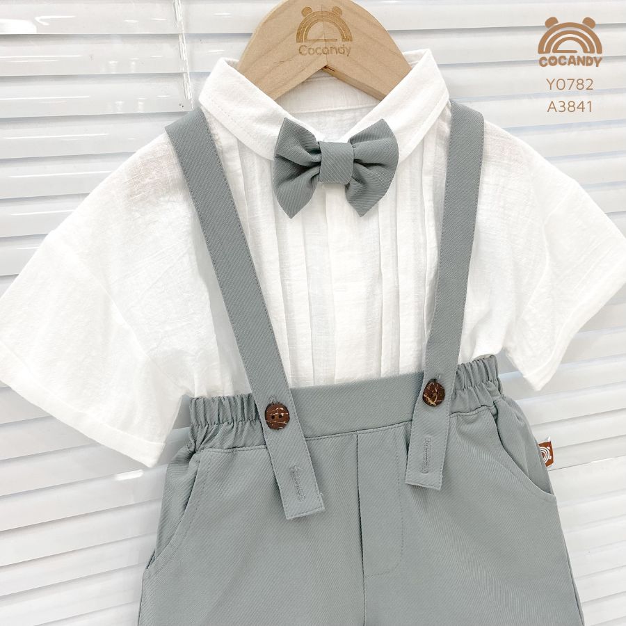 Yếm quần cộc GHI quai chun kèm nơ_thumbnail_2