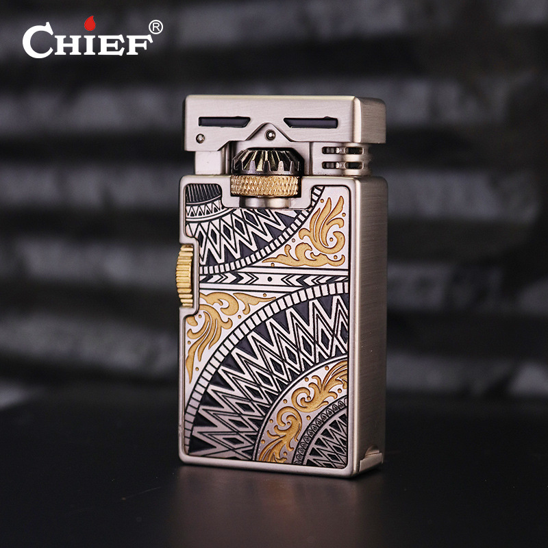 Bật lửa CHIEF 719 tặng kèm xăng, đá. bấc fullbox_thumbnail_4