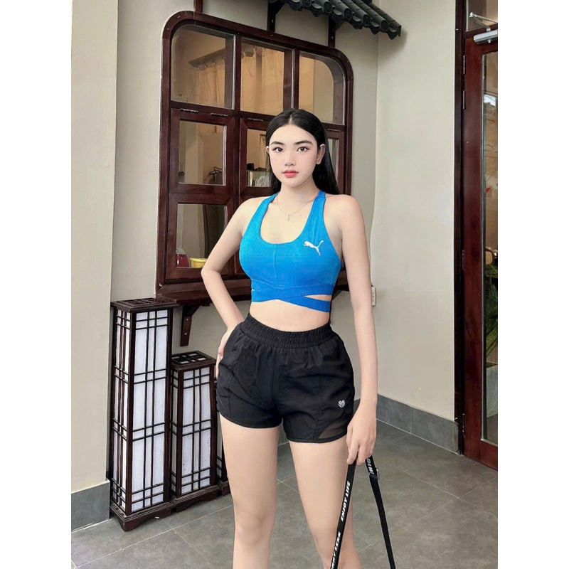 Quần Đùi Thể Thao Boxer 2 Lớp Vạt Lưới Dáng Rộng