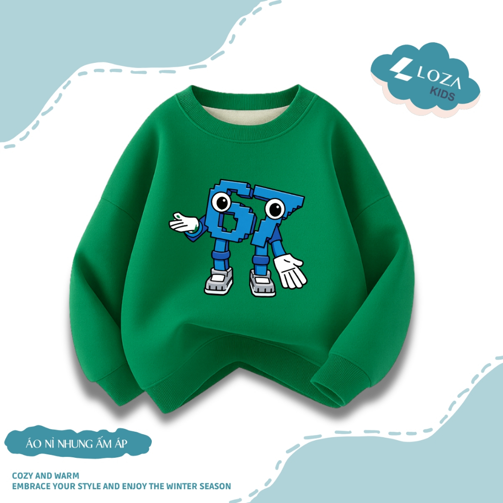 Áo nỉ cho bé trai in số 67 - Six Seven - Loza Kids IN029_thumbnail_8