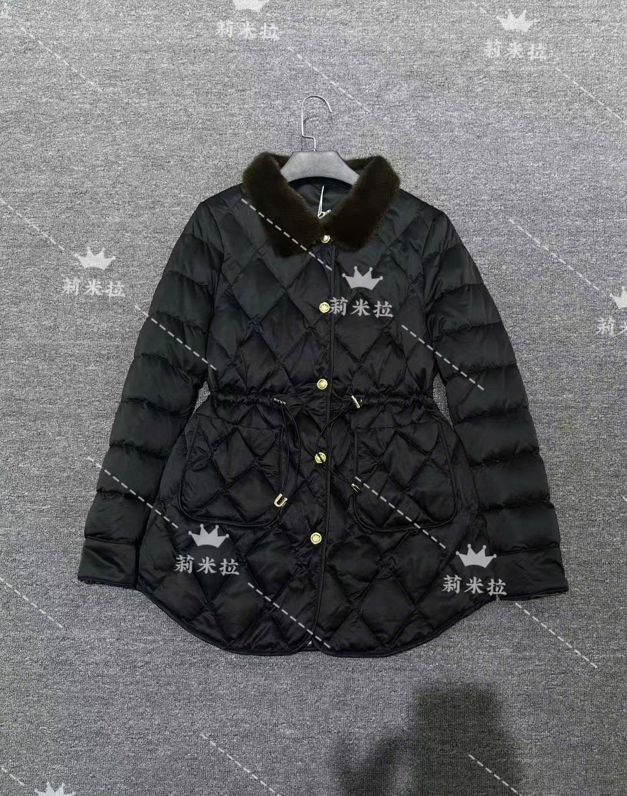 Áo phao trám cổ lông - K15