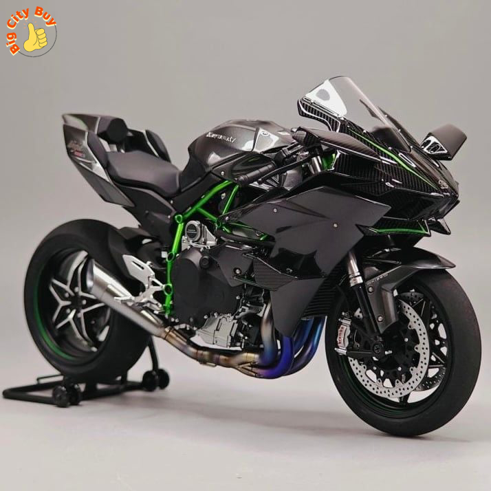 Mô Hình Xe Kawasaki Ninja H2R 1:6 XLG Đề Nổ - Vặn Ga - Phun Khói Giả Lập_thumbnail_2