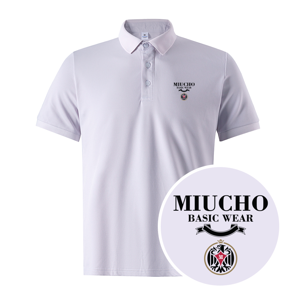 Áo polo nam form vừa 1872 Miucho Iconic vải cá sấu đứng form thoáng mát in basic_thumbnail_2