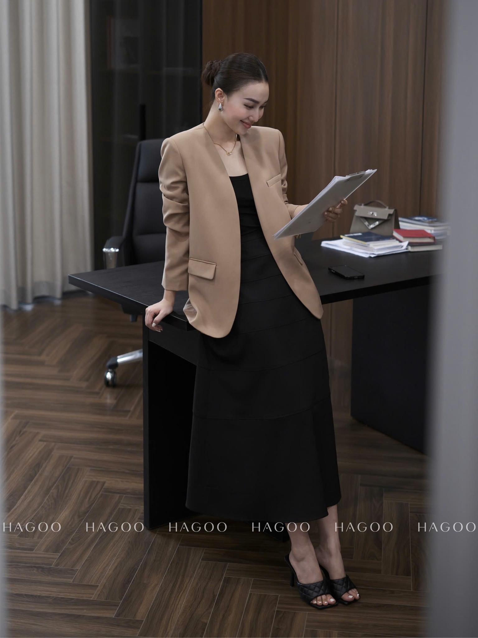 Áo Blazer không ve 4 màu HAGOO_thumbnail_22