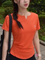 Áo tập gym yoga nữ Slimfit Tee cổ V ngắn tay_thumbnail_7