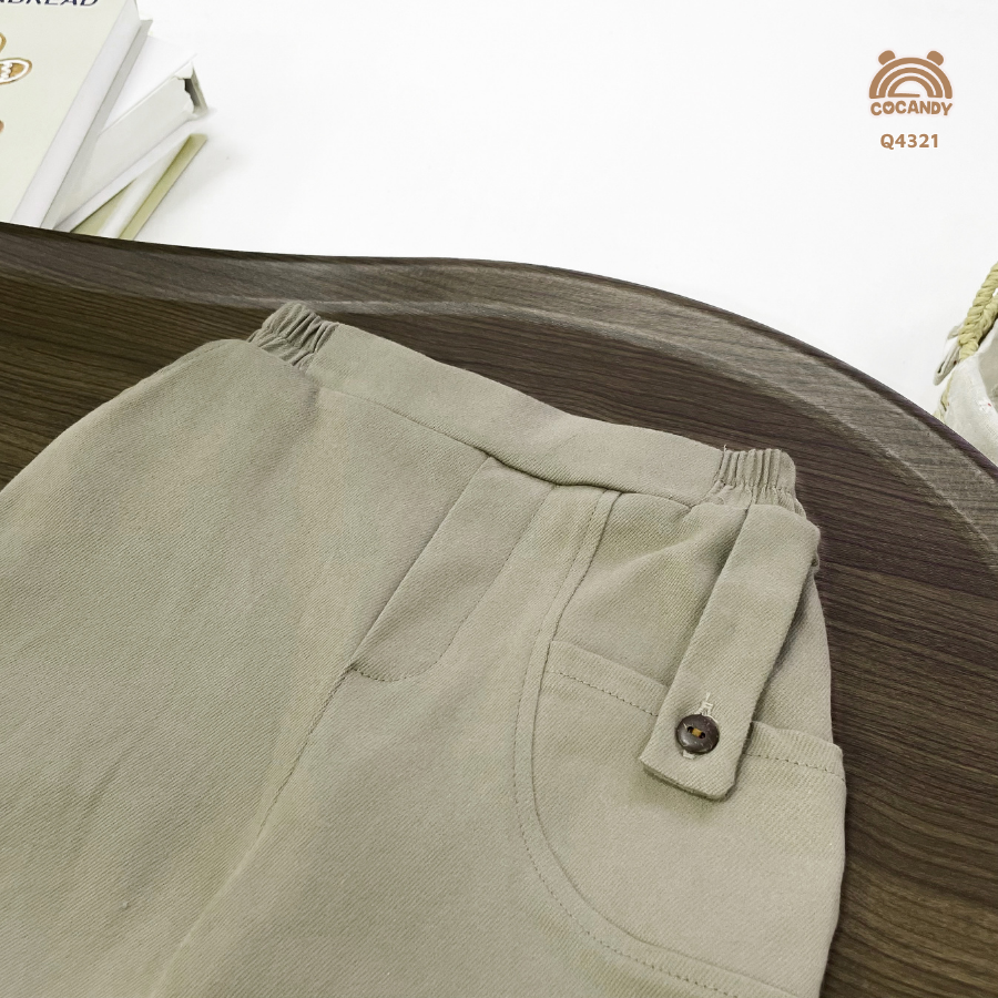Quần dài kaki NÂU túi chéo basic_thumbnail_3