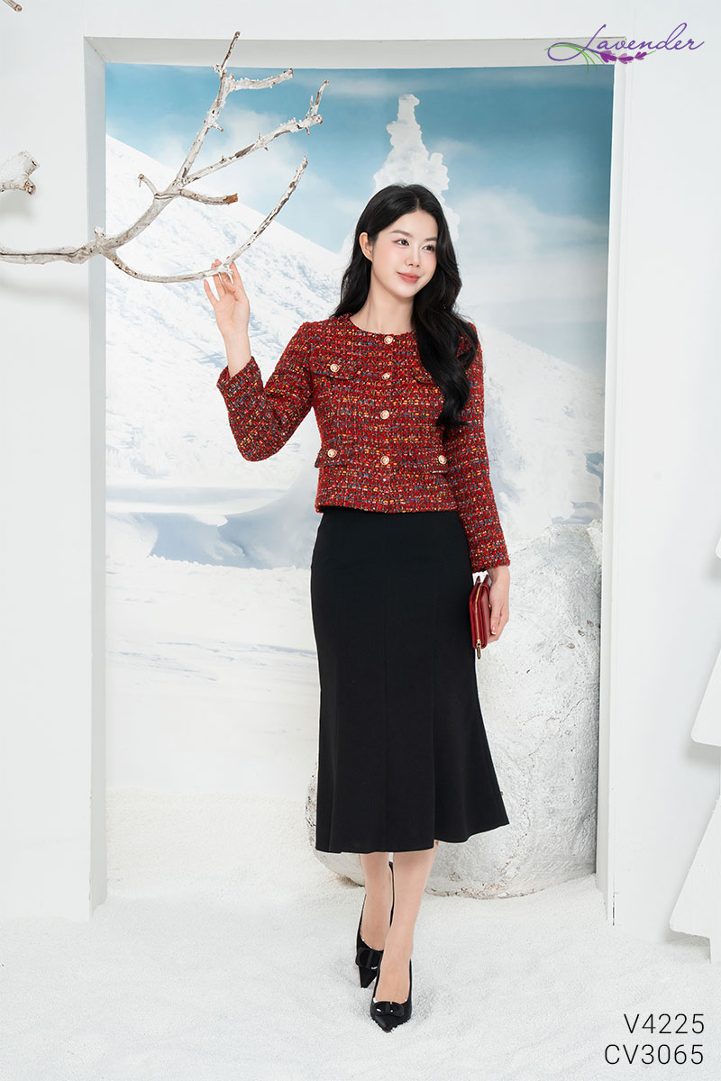 Áo dạ tweed vạt vuông cổ tròn V4225_thumbnail_7