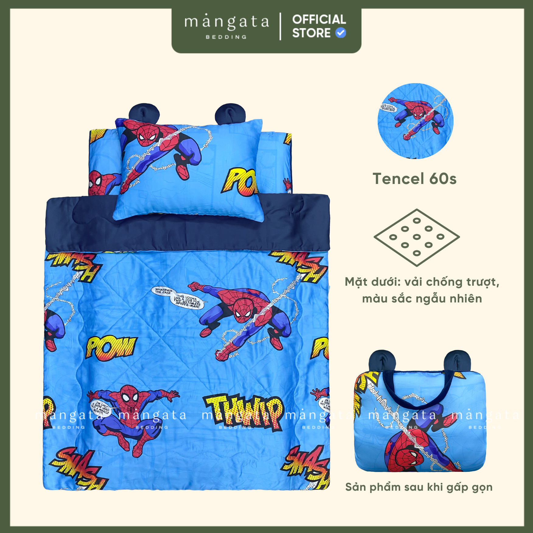 Mẫu Người nhện - Bộ chăn gối gấp gọn đi học_thumbnail_1
