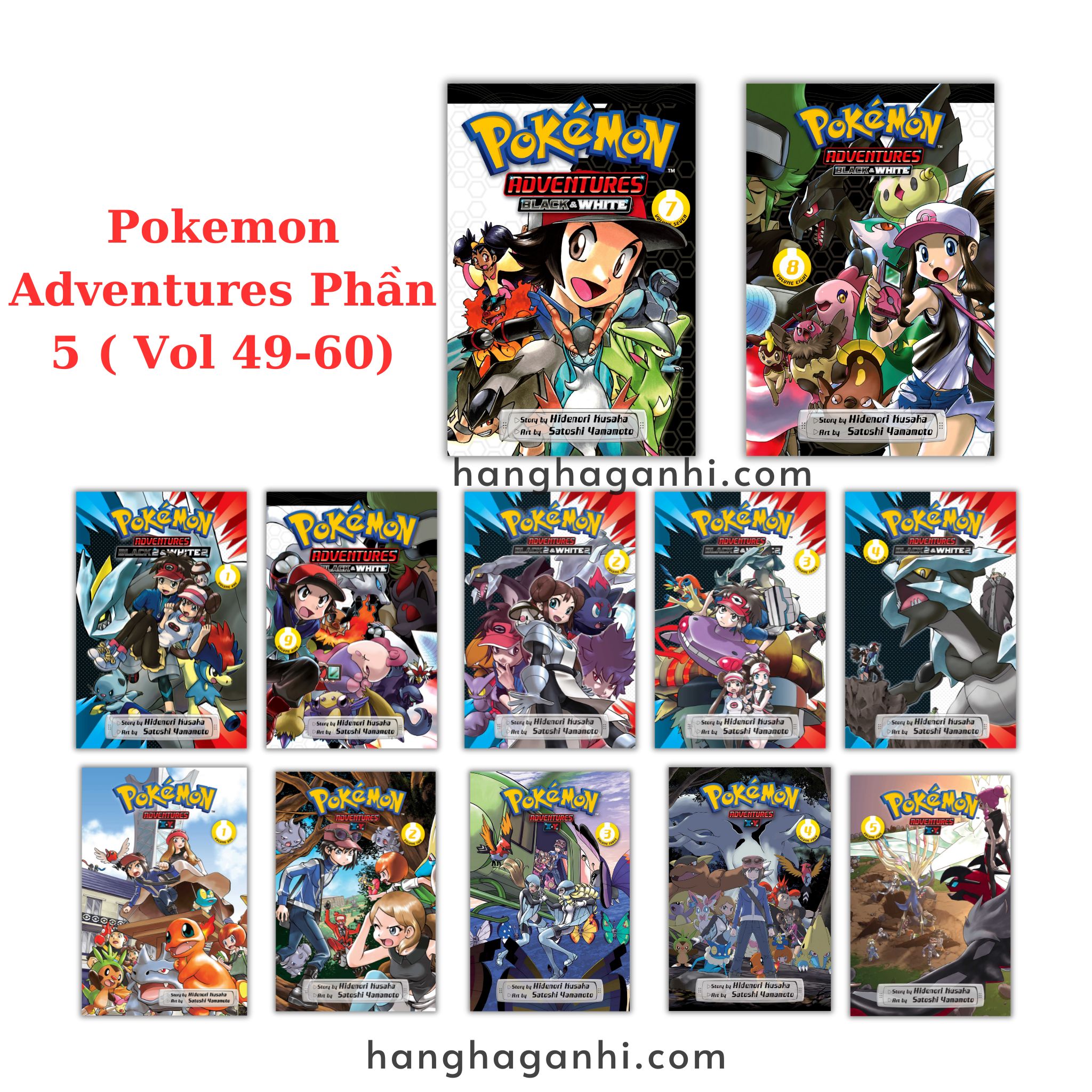 Truyện Tranh Manga Pokemon Adventures Phần 5 ( Vol 49-60)| Bản Tiếng Anh