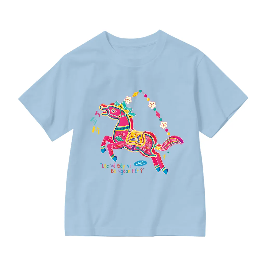 Áo thun bé gái Kado vải cotton thoáng mát mềm mại thoải mái Tết Bính Ngọ in mix 2859_thumbnail_19