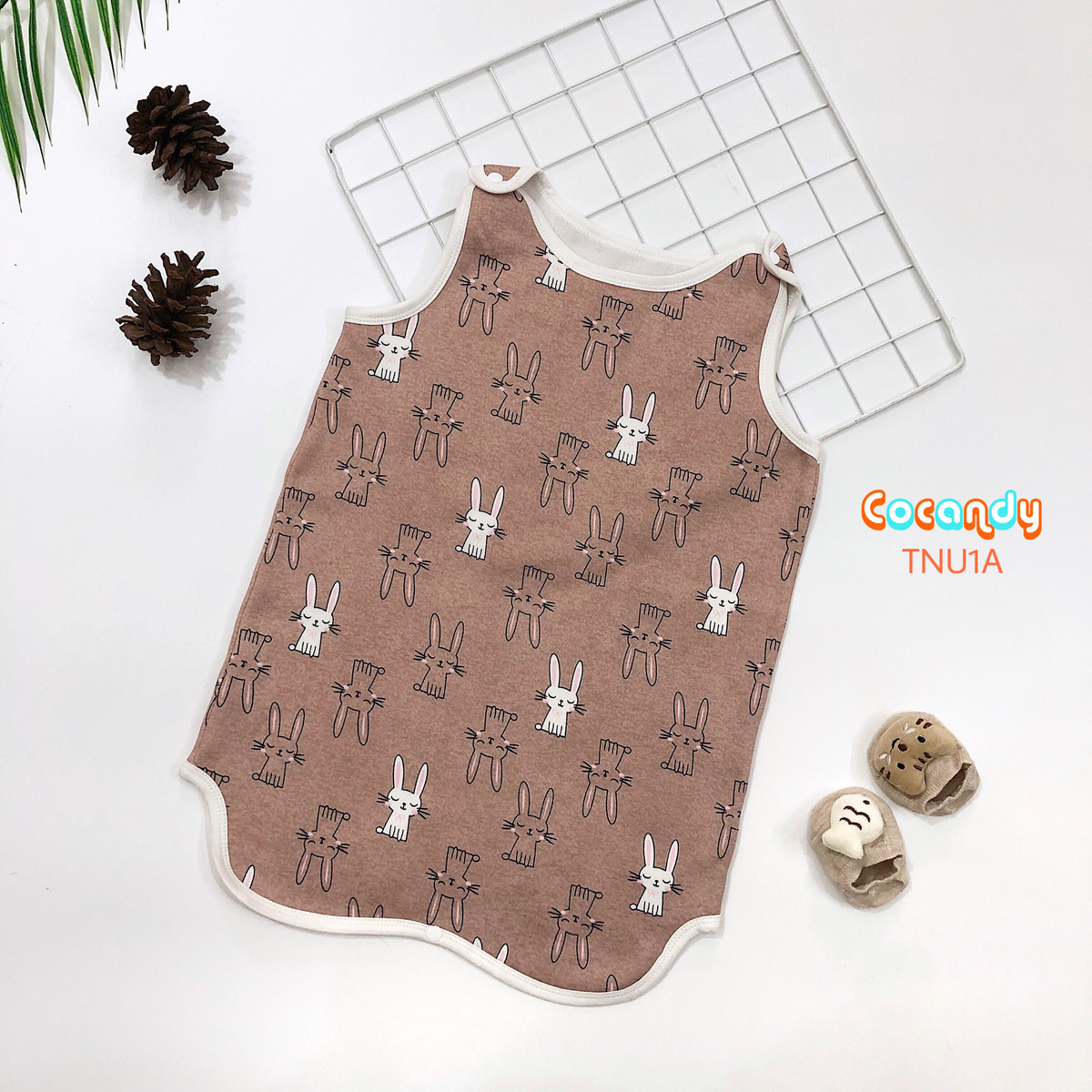 Túi ngủ nỉ con thỏ HỒNG