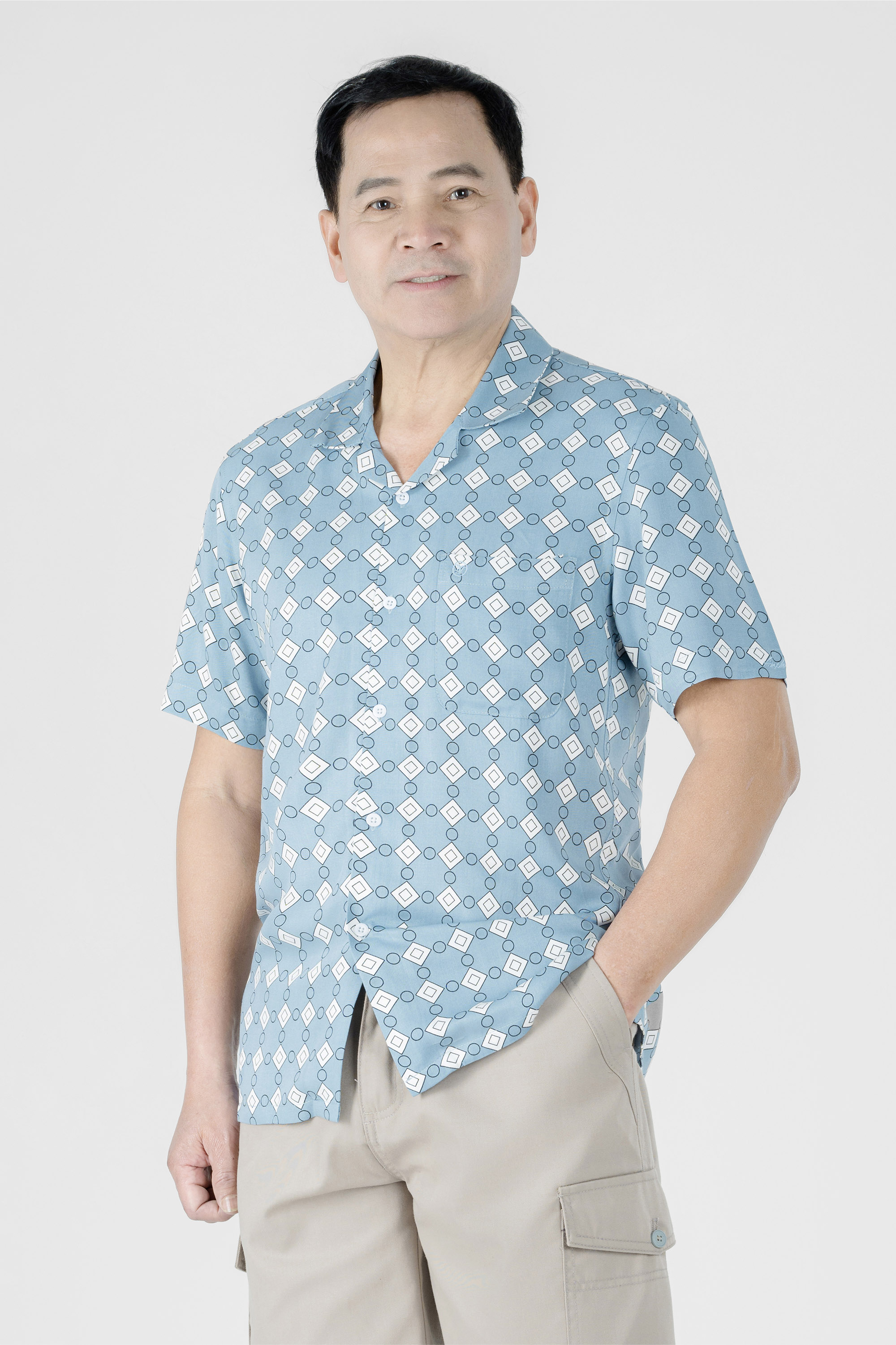 Áo Sơ Mi Họa Tiết Nam Trung Niên ANCHI Chất Liệu Sợi Lanh Phom Suông Vạt Ngang_thumbnail_16