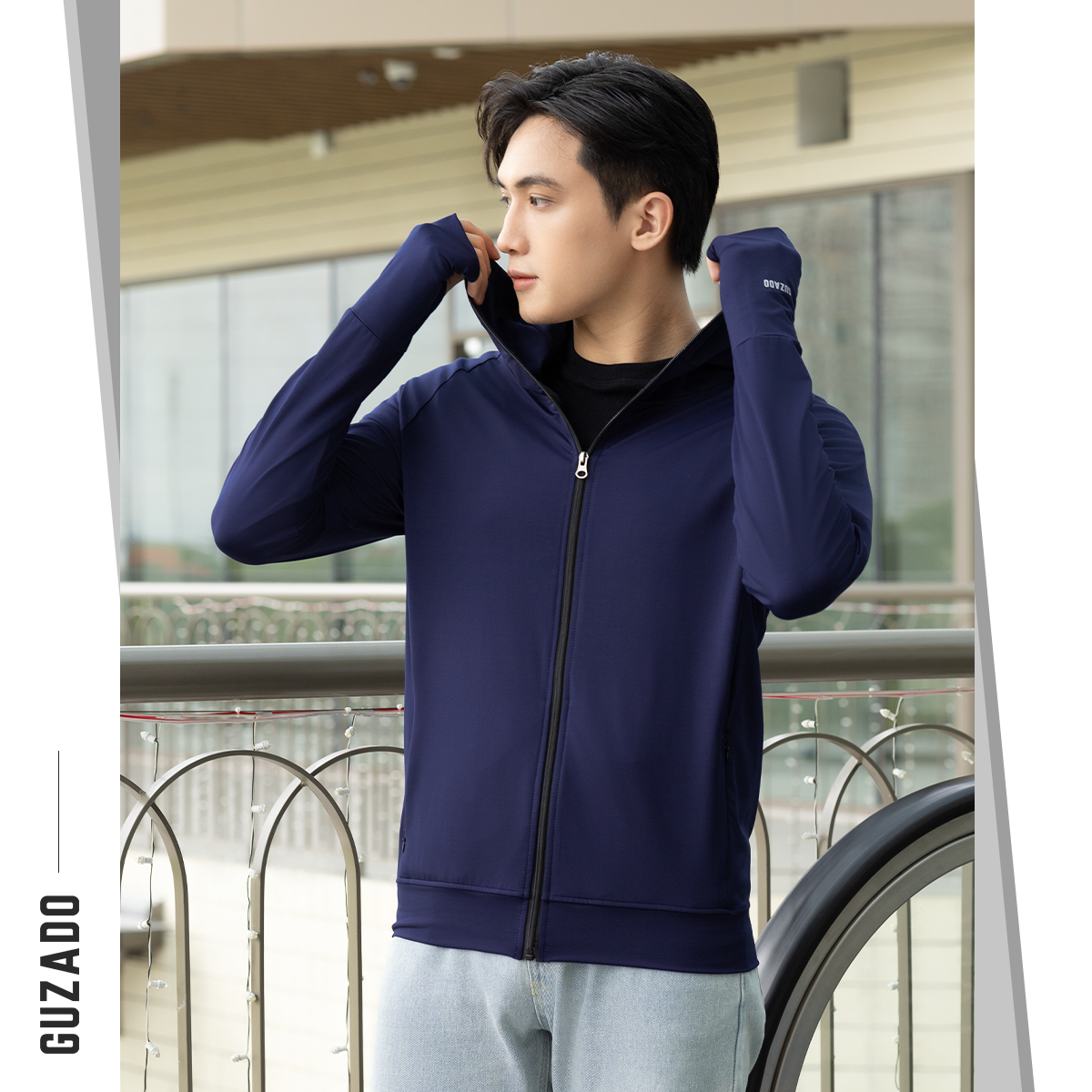Áo Chống Nắng 2 Lớp Unisex Thông Hơi Khóa Kéo Mũ Trùm Kín Mặt Chống Tia UV GCN02_thumbnail_10