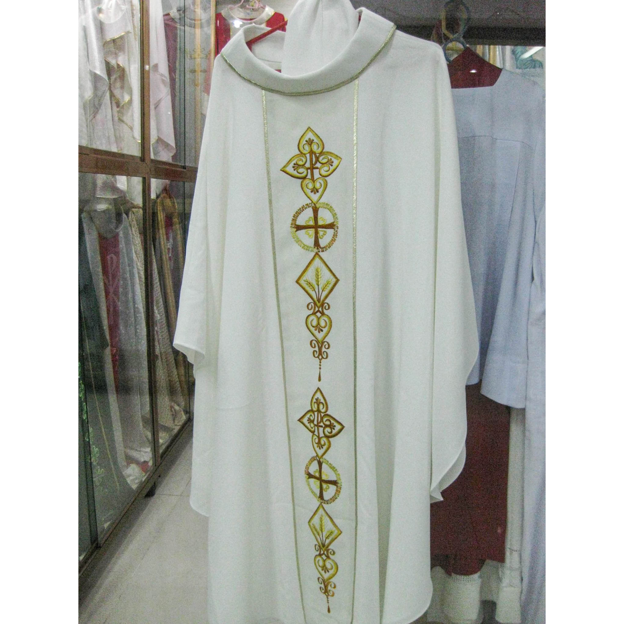 Áo lễ linh mục màu trắng - Qùa tặng cha xứ - Qùa tặng tân linh mục
