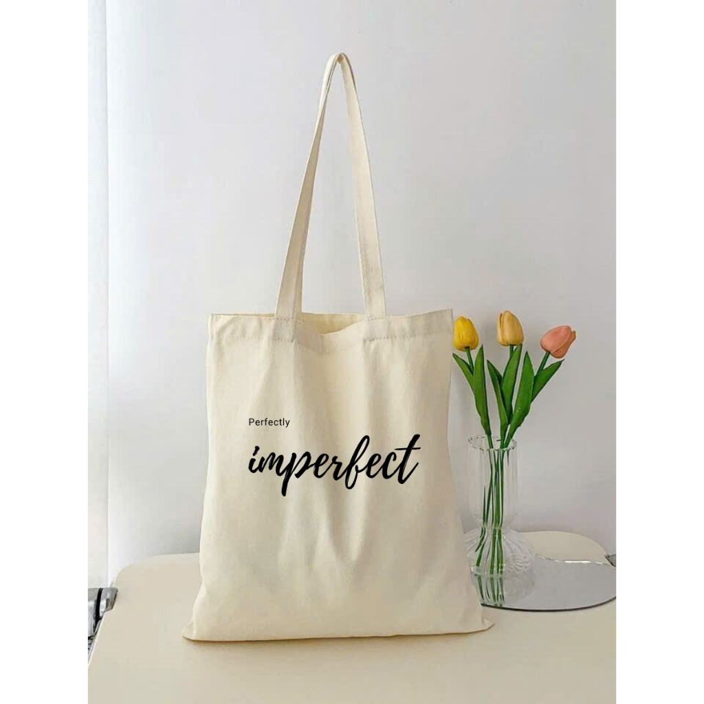 Túi Tote Vải Canvas phong cách Hàn Quốc  túi đi học, túi đi chơi  kích thước 33x37cm đựng vừa A4 mã TOTE04