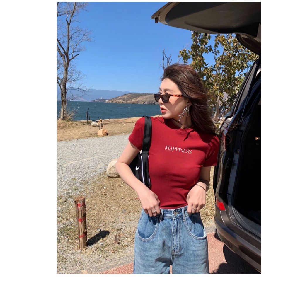 Áo thun croptop nữ LOZA 'Happiness' dáng ôm body - CR7859_thumbnail_3