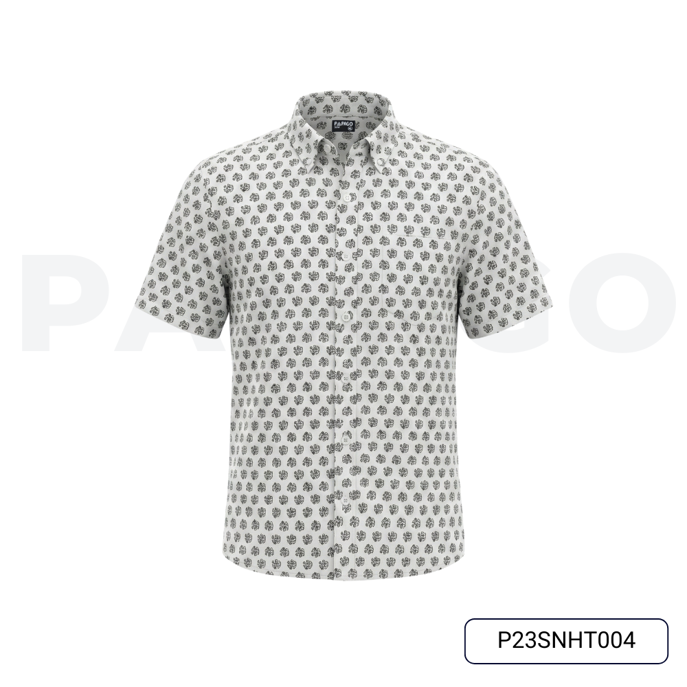 Áo sơ mi nam trung niên PAPAGO tay ngắn lai ngang in họa tiết - P23SNHT004_thumbnail_7