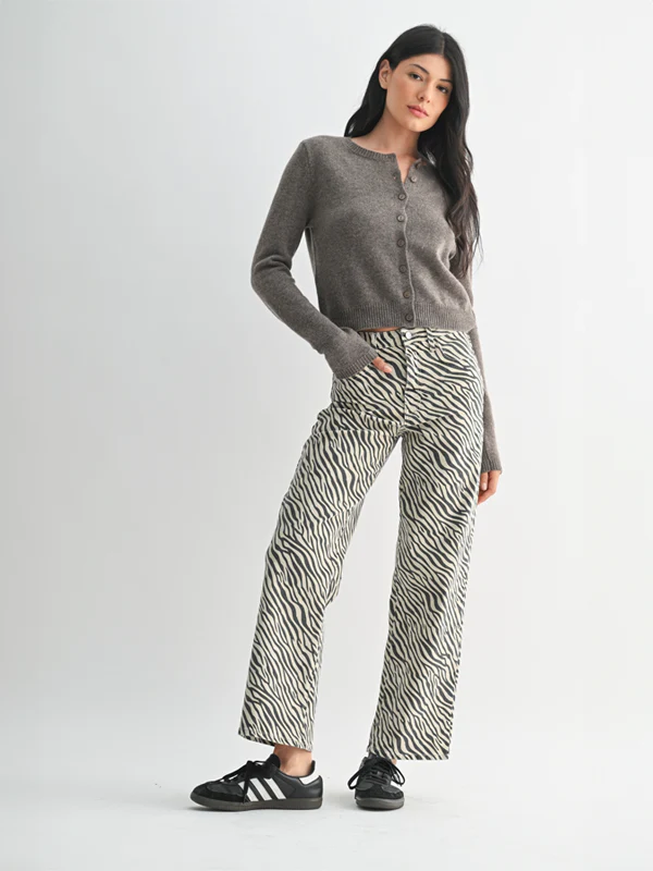 QJ583 Quần jeans vằn
